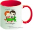 Чашка с Вашим дизайном MUG2T-I, цветная внутри и ручка 5