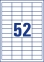 Этикетка cамоклеящаяся универсальная Avery, 52 на листе, 48 x 21 мм, белая 0