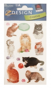 Наклейка с изображениями кошек